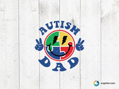 Autism Awareness Dad Design, Best for dad, best on t-shirt, best to be applied with heat transfer vinyl