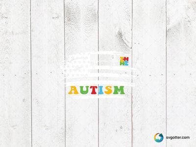 Autism Awareness Flag Design, Best for activists, best on t-shirt, best to be applied with screen printing
