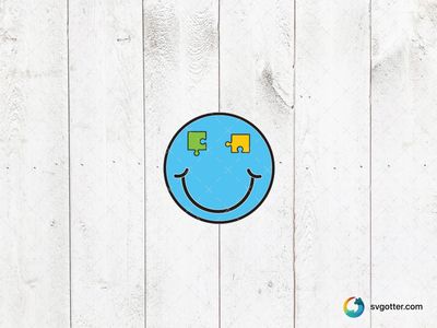 Autism Awareness Smiley, Best for activists, best on t-shirt, best to be applied with screen printing