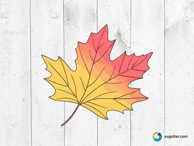 Autumn Maple Leaf, Best for artists, best on wall art, best to be applied with print and cut