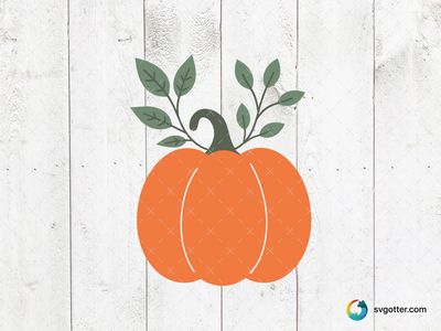 Autumn Pumpkin with Leaves, Best for gardener, best on tote bag, best to be applied with sublimation