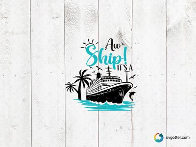 Aw Ship Summer Design, Best for beach lovers, best on t-shirt, best to be applied with heat transfer vinyl