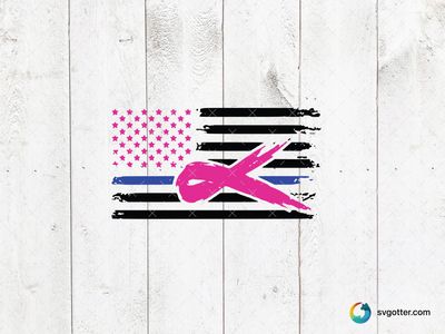 Awareness Ribbon American Flag, Best for activists, best on t-shirt, best to be applied with screen printing