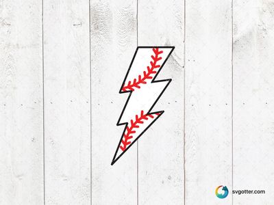 Baseball Lightning Icon, Best for sports fans, best on t-shirt, best to be applied with screen printing