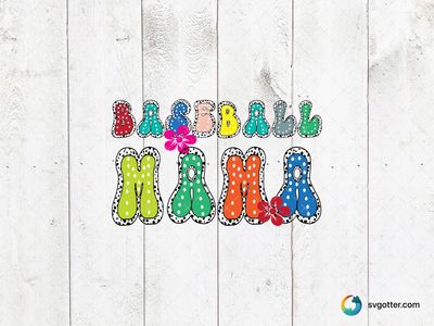 Baseball Mama Design, Best for mama, best on t-shirt, best to be applied with heat transfer vinyl