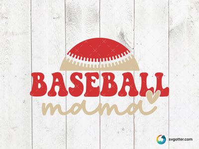 Baseball Mama Design, Best for mama, best on t-shirt, best to be applied with heat transfer vinyl