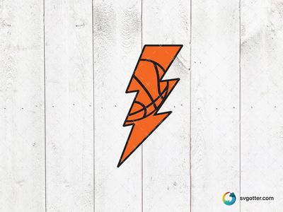Basketball Lightning Icon, Best for sports fans, best on t-shirt, best to be applied with screen printing