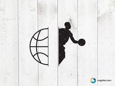 Basketball Player Silhouette, Best for sports fans, best on t-shirt, best to be applied with screen printing