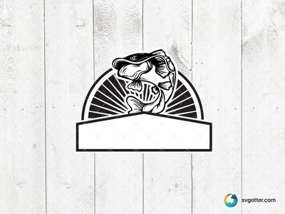 Bass Fishing Logo, Best for fisherman, best on banner, best to be applied with screen printing