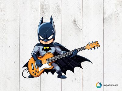 Batman Playing Guitar, Best for superhero fans, best on t-shirt, best to be applied with sublimation