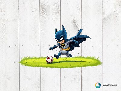 Batman Playing Soccer, Best for children, best on t-shirt, best to be applied with screen printing