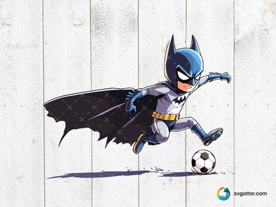 Batman Playing Soccer, Best for sports fans, best on t-shirt, best to be applied with sublimation