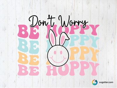 Be Hoppy Easter Bunny, Best for children, best on t-shirt, best to be applied with heat transfer vinyl