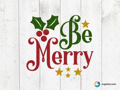 Be Merry Christmas Design, Best for holiday enthusiast, best on t-shirt, best to be applied with heat transfer vinyl
