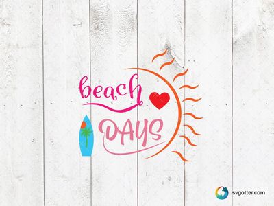 Beach Days Summer Design, Best for summer enthusiasts, best on t-shirts, best to be applied with sublimation