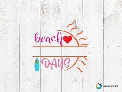 Beach Days Summer Design, Best for beach lovers, best on t-shirt, best to be applied with heat transfer vinyl