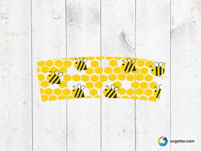 Bee and Honeycomb Pattern, Best for nature lovers, best on mug, best to be applied with sublimation