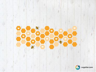 Bee Honeycomb Pattern, Best for nature lovers, best on glass, best to be applied with adhesive vinyl