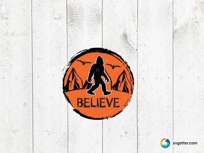 Believe in Bigfoot, Best for adventurers, best on t-shirts, best to be applied with screen printing