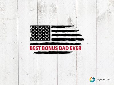 Best Bonus Dad Ever Design, Best for dad, best on t-shirt, best to be applied with heat transfer vinyl