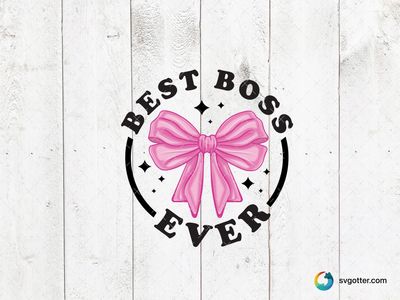 Best Boss Ever Pink Bow, Best for boss, best on mug, best to be applied with sublimation