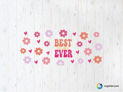Best Teacher Ever Floral Design, Best for teacher, best on glass, best to be applied with sublimation