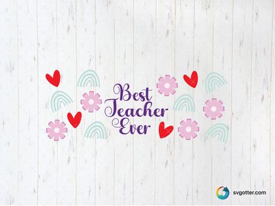 Best Teacher Ever Glass Wrap, Best for teachers, best on glass, best to be applied with adhesive vinyl