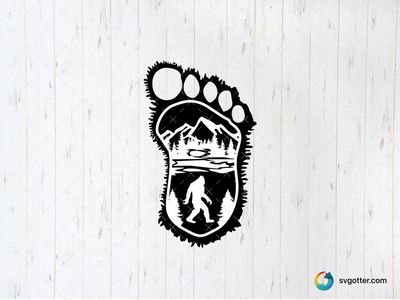 Bigfoot in the Wilderness, Best for mystery enthusiasts, best on t-shirt, best to be applied with screen printing