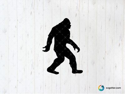 Bigfoot Silhouette Keychain, Best for cryptid enthusiasts, best on keychains, best to be applied with laser cutting