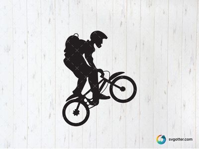 Biking Silhouette, Best for sports fan, best on t-shirt, best to be applied with screen printing