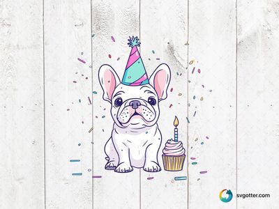 Birthday Bulldog Celebration, Best for pet lover, best on t-shirt, best to be applied with sublimation