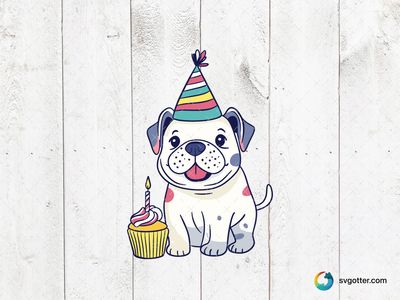 Birthday Bulldog Celebration, Best for pet lover, best on t-shirt, best to be applied with sublimation