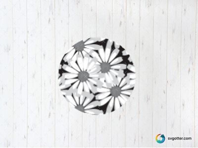 Black and White Daisy Keychain, Best for flower lovers, best on keychains, best to be applied with sublimation