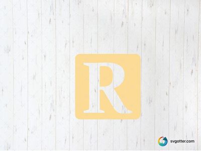 Block Letter R, Best for designers, best on wall art, best to be applied with print and cut
