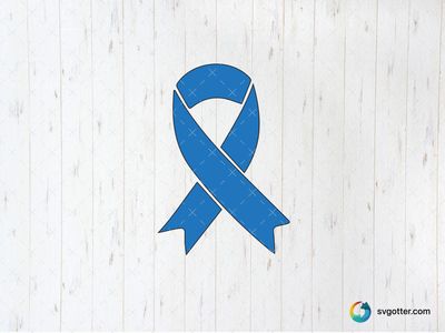 Blue Awareness Ribbon, Best for activists, best on t-shirt, best to be applied with screen printing