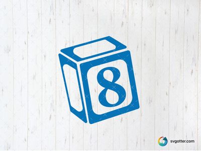 Blue Number Block, Best for teachers, best on wall art, best to be applied with print and cut