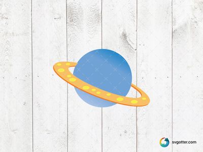 Blue Planet with Rings, Best for space enthusiasts, best on t-shirt, best to be applied with sublimation