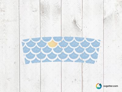 Blue Scale Pattern Cup Wrap, Best for coffee lover, best on mug, best to be applied with sublimation