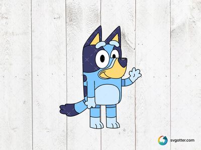 Bluey Character Waving, Best for children, best on t-shirt, best to be applied with sublimation