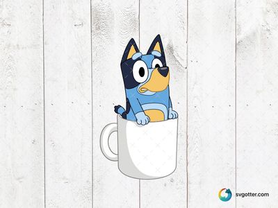 Bluey in a Mug, Best for children, best on mug, best to be applied with sublimation
