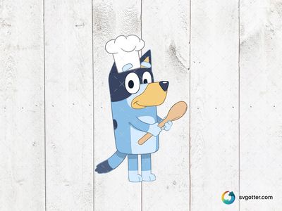 Bluey the Chef, Best for children, best on t-shirt, best to be applied with sublimation