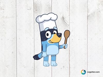 Bluey the Chef, Best for children, best on t-shirt, best to be applied with sublimation