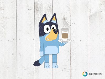 Bluey with Coffee, Best for child, best on mug, best to be applied with sublimation