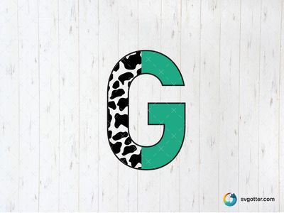Bold Green and Black G, Best for artists, best on wall art, best to be applied with screen printing