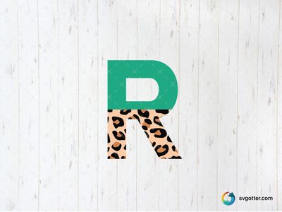 Bold Leopard Print R, Best for artists, best on t-shirt, best to be applied with sublimation