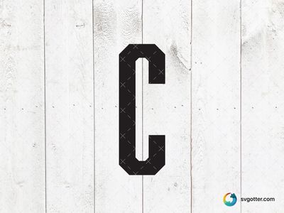 Bold Letter C Sign, Best for designers, best on wall art, best to be applied with print and cut