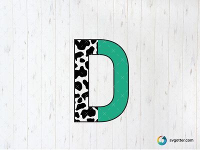 Bold Letter D Design, Best for artists, best on wall art, best to be applied with print and cut