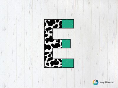 Bold Letter E Design, Best for artists, best on wall art, best to be applied with print and cut