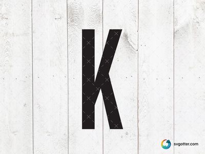 Bold Letter K, Best for artists, best on wall art, best to be applied with stenciling