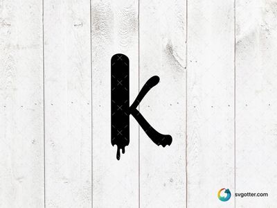Bold Letter K, Best for designers, best on wall art, best to be applied with screen printing
